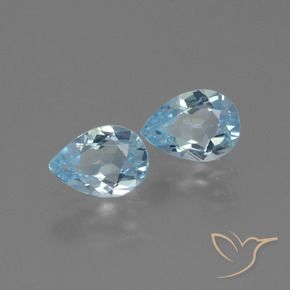 1.68 ct natürliche Himmerlblau Topas-Edelsteine, Birnenform, VVS-VS