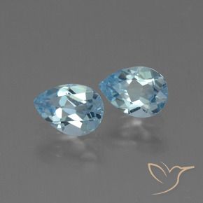 1.65 ct natürliche Himmerlblau Topas-Edelsteine, Birnenform, VVS-VS