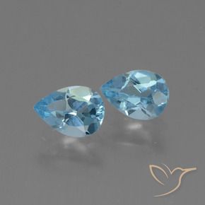 1.65 ct natürliche Himmerlblau Topas-Edelsteine, Birnenform, VVS-VS