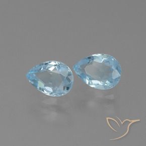 1.70 ct natürliche Himmerlblau Topas-Edelsteine, Birnenform, VVS-VS