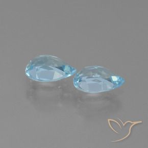 1.70 ct natürliche Himmerlblau Topas-Edelsteine, Birnenform, VVS-VS