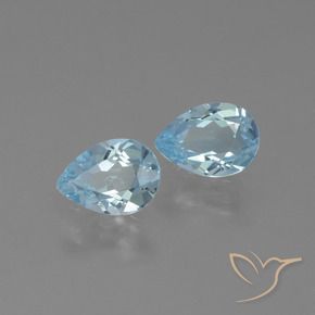 1.55 ct natürliche Himmerlblau Topas-Edelsteine, Birnenform, VVS-VS