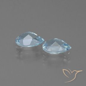1.66 ct natürliche Himmerlblau Topas-Edelsteine, Birnenform, VVS-VS