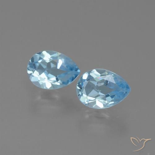 1.73ctw Natürlicher Swiss Blue Topas, Birnenform, VVS-VS