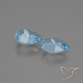 1.73 ct natürliche Swiss Blue Topas-Edelsteine, Birnenform, VVS-VS