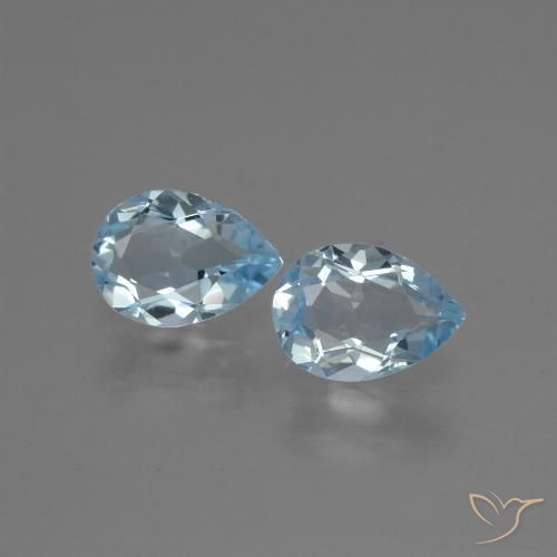 1.49ctw Natürlicher Swiss Blue Topas, Birnenform, VVS-VS