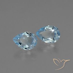 1.49 ct natürliche Swiss Blue Topas-Edelsteine, Birnenform, VVS-VS