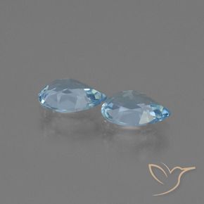 1.49 ct natürliche Swiss Blue Topas-Edelsteine, Birnenform, VVS-VS