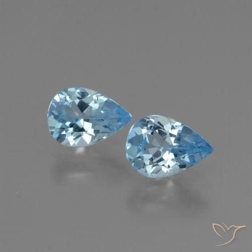 1.63ctw Natürlicher Himmerlblau Topas, Birnenform, VVS-VS