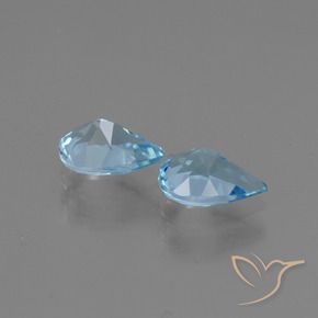 1.63 ct natürliche Himmerlblau Topas-Edelsteine, Birnenform, VVS-VS