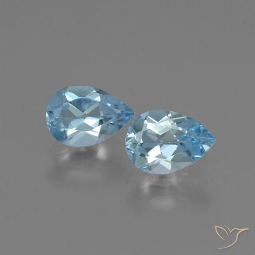 1.66ctw Natürlicher Himmerlblau Topas, Birnenform, VVS-VS