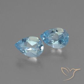 1.66 ct natürliche Himmerlblau Topas-Edelsteine, Birnenform, VVS-VS