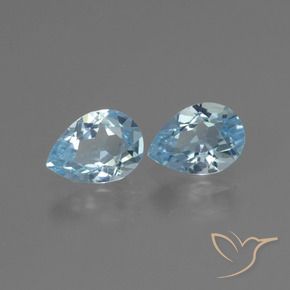 1.76 ct natürliche Himmerlblau Topas-Edelsteine, Birnenform, VVS-VS