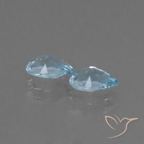 1.76 ct natürliche Himmerlblau Topas-Edelsteine, Birnenform, VVS-VS