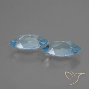 4.46 ct natürliche Himmerlblau Topas-Edelsteine, Marquise, VVS