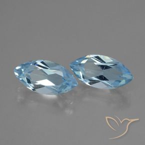 4.48 ct natürliche Himmerlblau Topas-Edelsteine, Marquise, VVS-VS
