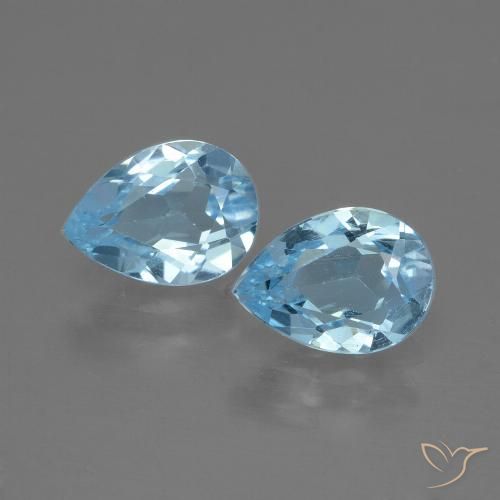 1.72ctw Natürlicher Himmerlblau Topas, Birnenform, VVS-VS