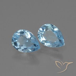 1.72 ct natürliche Himmerlblau Topas-Edelsteine, Birnenform, VVS-VS