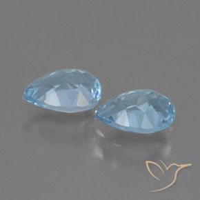1.72 ct natürliche Himmerlblau Topas-Edelsteine, Birnenform, VVS-VS