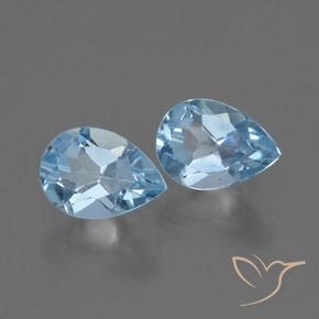 1.71 ct natürliche Himmerlblau Topas-Edelsteine, Birnenform, VVS-VS