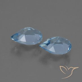1.71 ct natürliche Himmerlblau Topas-Edelsteine, Birnenform, VVS-VS
