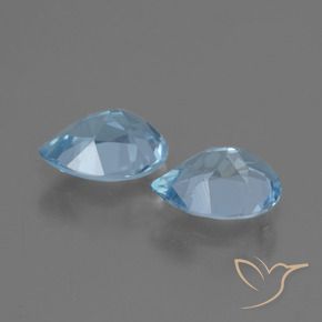 1.77 ct natürliche Himmerlblau Topas-Edelsteine, Birnenform, VVS-VS