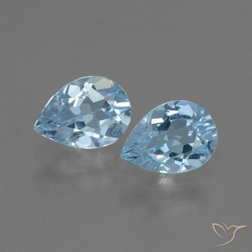 1.70ctw Natürlicher Himmerlblau Topas, Birnenform, VVS-VS