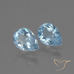 1.70 ct natürliche Himmerlblau Topas-Edelsteine, Birnenform, VVS-VS