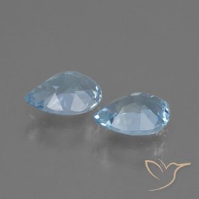 1.70 ct natürliche Himmerlblau Topas-Edelsteine, Birnenform, VVS-VS