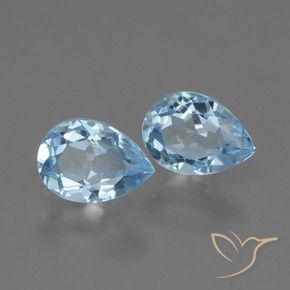 1.69 ct natürliche Himmerlblau Topas-Edelsteine, Birnenform, VVS-VS