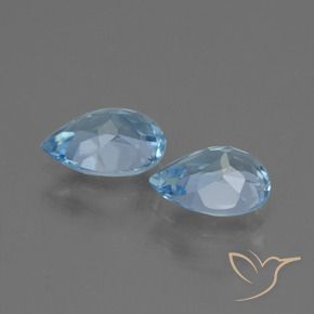 1.69 ct natürliche Himmerlblau Topas-Edelsteine, Birnenform, VVS-VS