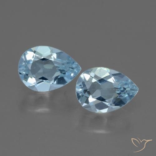 1.65ctw Natürlicher Himmerlblau Topas, Birnenform, VVS-VS