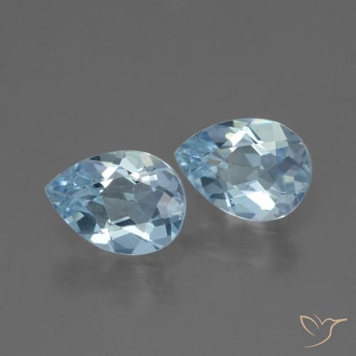 1.65 ct natürliche Himmerlblau Topas-Edelsteine, Birnenform, VVS-VS