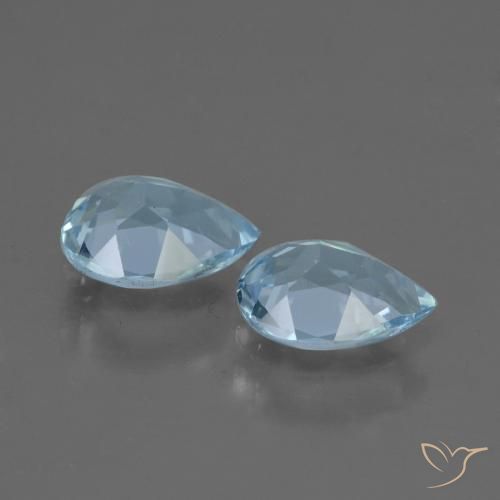 1.65 ct natürliche Himmerlblau Topas-Edelsteine, Birnenform, VVS-VS