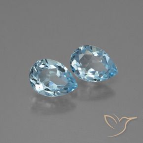 1.73 ct natürliche Himmerlblau Topas-Edelsteine, Birnenform, VVS-VS