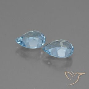 1.73 ct natürliche Himmerlblau Topas-Edelsteine, Birnenform, VVS-VS