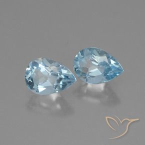 1.78 ct natürliche Himmerlblau Topas-Edelsteine, Birnenform, VVS-VS