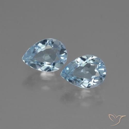 1.79ctw Natürlicher Himmerlblau Topas, Birnenform, VVS-VS