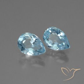 1.83 ct natürliche Himmerlblau Topas-Edelsteine, Birnenform, VVS-VS