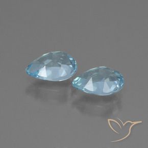1.83 ct natürliche Himmerlblau Topas-Edelsteine, Birnenform, VVS-VS