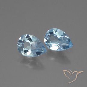 1.56 ct natürliche Himmerlblau Topas-Edelsteine, Birnenform, VVS-VS