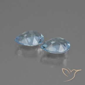 1.63 ct natürliche Himmerlblau Topas-Edelsteine, Birnenform, VVS-VS