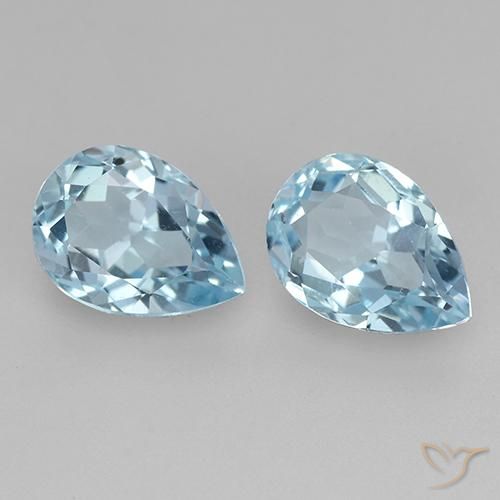 1.82 ct natürliche Himmerlblau Topas-Edelsteine, Birnenform, VVS-VS