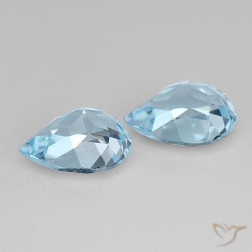1.82 ct natürliche Himmerlblau Topas-Edelsteine, Birnenform, VVS-VS