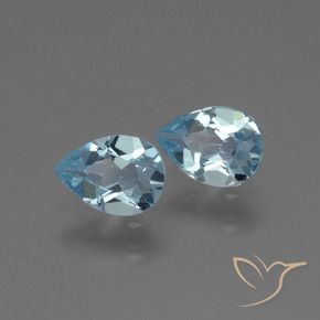1.59 ct natürliche Swiss Blue Topas-Edelsteine, Birnenform, VVS-VS