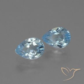 1.90 ct natürliche Swiss Blue Topas-Edelsteine, Birnenform, VVS-VS