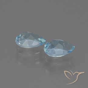 1.90 ct natürliche Swiss Blue Topas-Edelsteine, Birnenform, VVS-VS