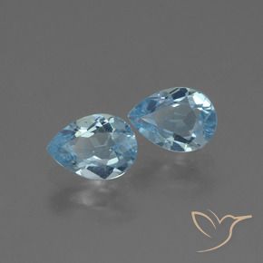 1.73 ct natürliche Swiss Blue Topas-Edelsteine, Birnenform, VVS-VS