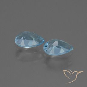 1.73 ct natürliche Swiss Blue Topas-Edelsteine, Birnenform, VVS-VS