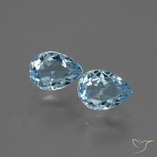 1.89ctw Natürlicher Swiss Blue Topas, Birnenform, VVS-VS